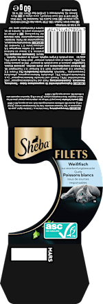 Nassfutter Katze mit nachhaltigen Weißfisch Filets Sheba
