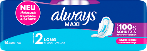 Maxi-Binden Long mit Flügeln always