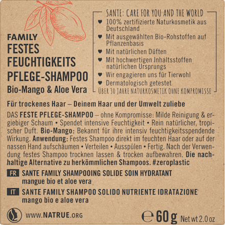 Family Festes Feuchtigkeits Pflege-Shampoo Santé naturally.