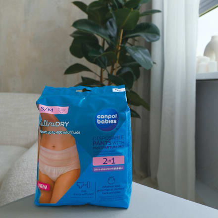 poporodní kalhotky s vložkou 2 v 1 S/M Canpol babies