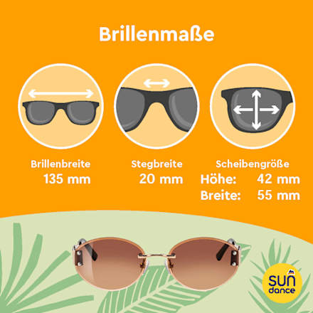 sluneční brýle, bezrámečkové hnědé SUNDANCE