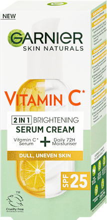 Rozjasňujúce krémové pleťové sérum Vitamin C 2v1 s OF 25 GARNIER SKIN NATURALS