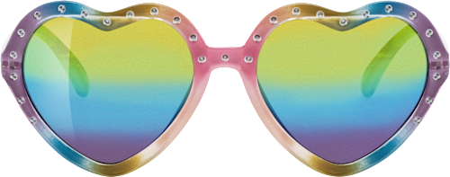 Sonnenbrille Kinder pastellfarben Herzform SUNDANCE