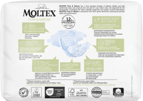 pleny Pure velikost 1 Newborn Moltex