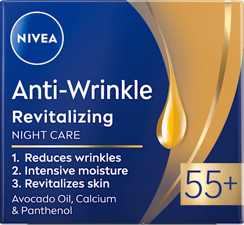 Anti-Wrinkle + Revitalizing noćna krema za lice protiv bora 55+ NIVEA