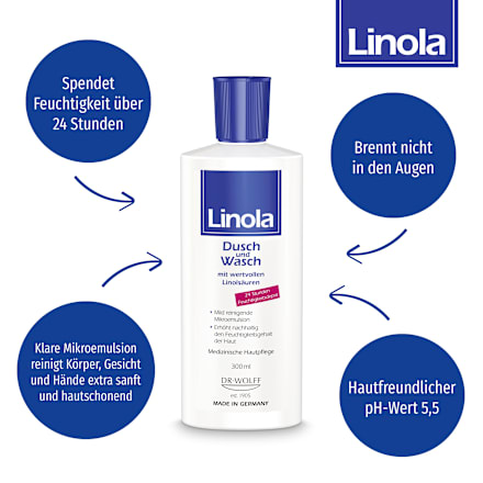 Linola Dusch und Wasch mit wertvollen Linolsäuren Linola