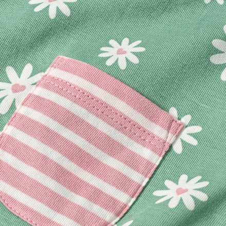 Tunika mit Blumen-Muster, grün & rosa, Gr. 104 ALANA