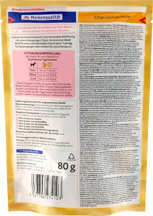 Hundeleckerli Chips Exquisit Reich an Huhn Dein Bestes