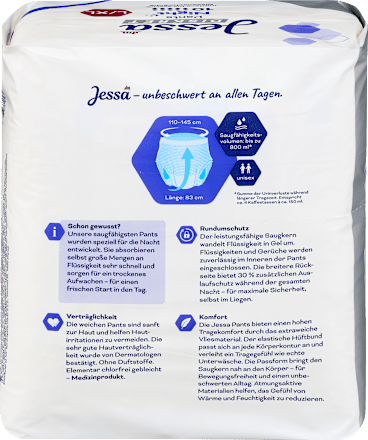 inkontinenční kalhotky noční, velikost L/XL Jessa DISKRET