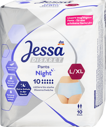 Hygienické inkontinenčné nohavičky Night veľ. L/XL Jessa DISKRET