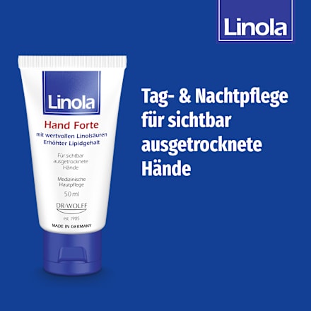 Linola Hand Forte Creme mit wertvollen Linolsäuren, erhöhter Lipidgehalt Linola