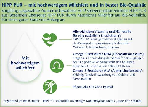 Folgemilch 2 Pur nach dem 6. Monat HiPP