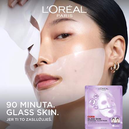 Glass Skin Jelly maska za lice u maramici L'ORÉAL PARiS REVITALIFT