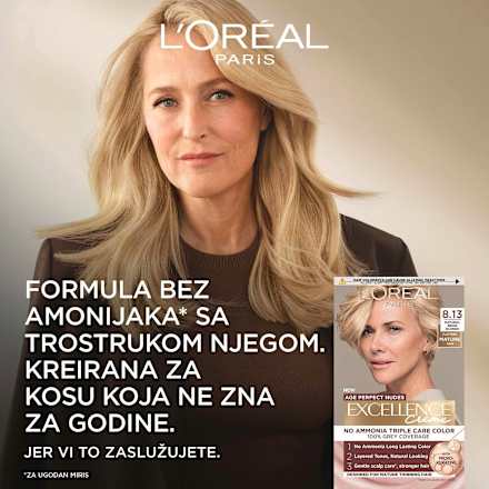 Boja za kosu Age Perfect Nudes – 7.31 Natural Caramel Blonde L'ORÉAL PARiS EXCELLENCE Creme
