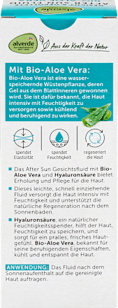 fluid po opalování bio aloe vera alverde NATURKOSMETIK