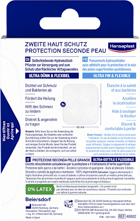 Pflaster Strips Zweite Haut Groß Hansaplast