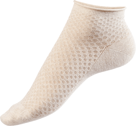 Sneakersocken mit Struktur & Rollrand beige Gr. 39-42 Fascino
