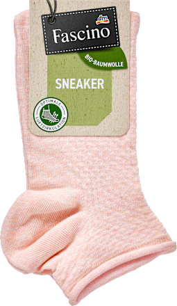 Sneakersocken mit Struktur & Rollrand rosa Gr. 35-38 Fascino