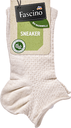 Sneakersocken mit Struktur & Rollrand beige Gr. 35-38 Fascino