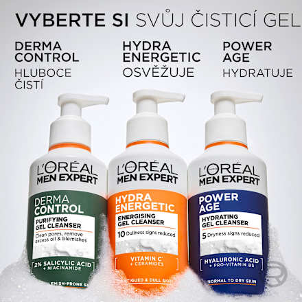 Hydra Energetic čisticí pleťový gel L'ORÉAL PARiS MEN EXPERT