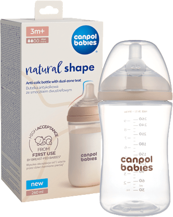 lahev antikoliková Natural Shape 260 ml Canpol babies