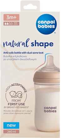 lahev antikoliková Natural Shape 260 ml Canpol babies