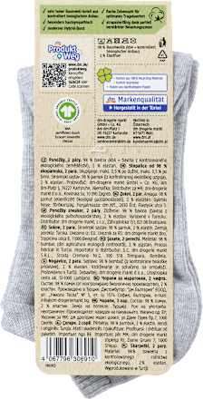 Sneakersocken mit Bio-Baumwolle grau Gr. 43-46 Fascino