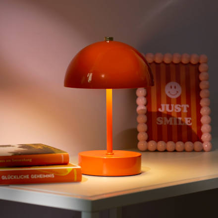 LED Tischlampe aus Metall, orange (22x15 cm) dm home