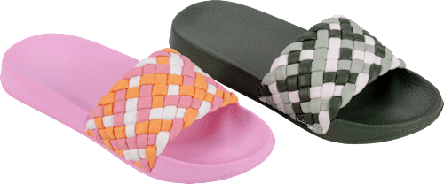 Pantolette Damen Flechtoptik (1 Paar) Fashy