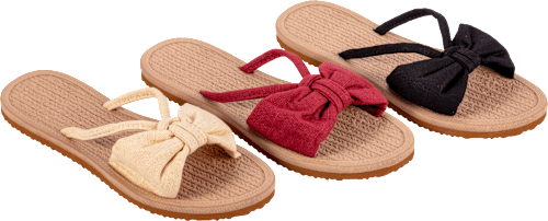 Zehentrenner Damen Strohoptik (1 Paar) Fashy