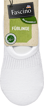 Füßlinge mit Bio-Baumwolle weiß Gr. 39-42 Fascino