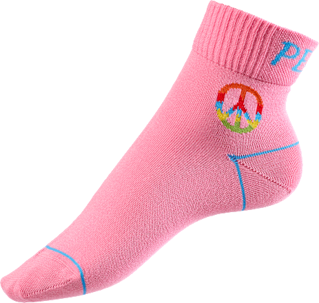 Къси чорапи Peace, розов цвят, размер 39-42 Fascino