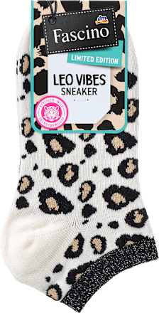 Leo Vibes kratke čarape, bijele, vel. 35-38 Fascino