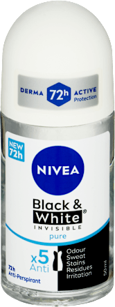 antiperspirant roll-on Black & White Invisible Pure NIVEA
