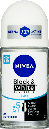 antiperspirant roll-on Black & White Invisible Pure NIVEA