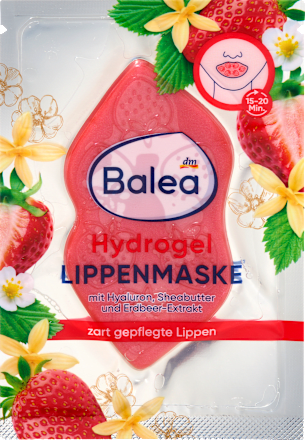 Hydrogélová maska na pery Jahoda & Vanilka Balea