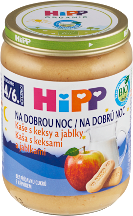 BIO kaše na dobrou noc s keksy a jablky HiPP