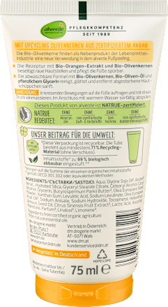 Fußpeeling Bio-Orange und Bio-Olivenkerne	 alverde NATURKOSMETIK