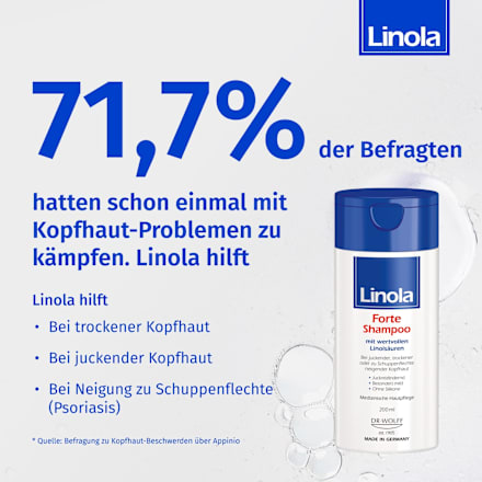 Linola Forte Shampoo mit wertvollen Linolsäuren Linola
