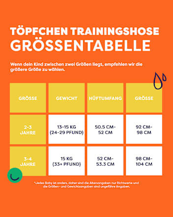 Töpfchen-Trainingshose wiederverwendbar, 3-4 Jahre, lila/bunt Bambino Mio