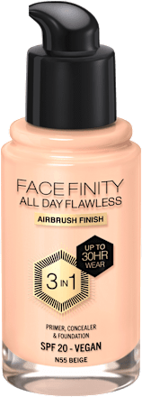 Tekoča podlaga Facefinity Flawless 3v1 Beige 55  MAX FACTOR