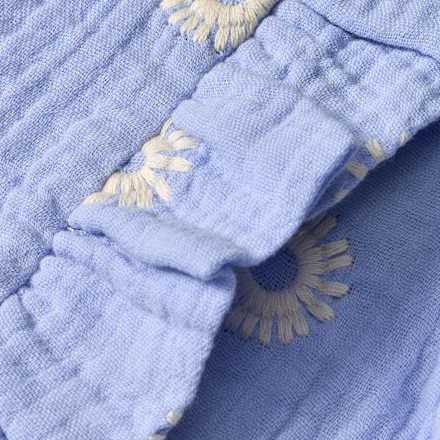 Bluse aus Musselin & mit Blumen-Stickerei, lila, Gr. 110 ALANA