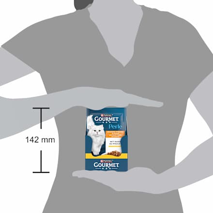 Nassfutter Katze mit Huhn, Perle - erlesene Streifen in Sauce Purina Gourmet