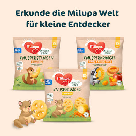 Babysnack Knusperräder Linse-Mais ab 10+ Monaten Milupa