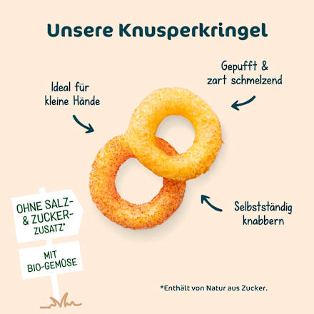 Babysnack Knusperkringel Tomate & Karotte-Kürbis ab 10+ Monaten Milupa