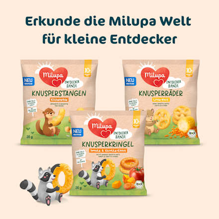 Babysnack Knusperkringel Tomate & Karotte-Kürbis ab 10+ Monaten Milupa