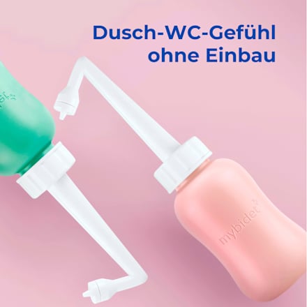 Po- und Intimdusche Rosé, inkl. Reisebeutel und Deckel mybidet