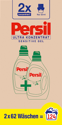 Vollwaschmittel Sensitive Gel Ultra Konzentrat (2x62WL)  Persil