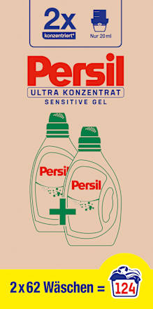 Vollwaschmittel Sensitive Gel Ultra Konzentrat (2x62WL)  Persil
