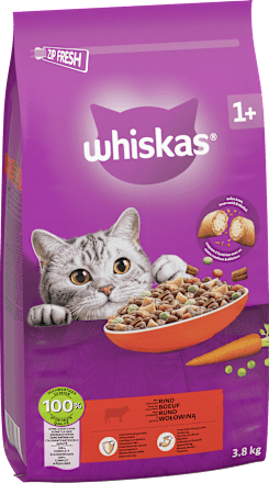 Trockenfutter Katze mit Rind, Adult 1+ Whiskas